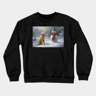 Dog and Snowman Crewneck Sweatshirt